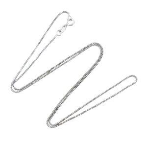 Vintage Thailand Sterling Silver 925 0.8mm Box Chain Necklace 18”